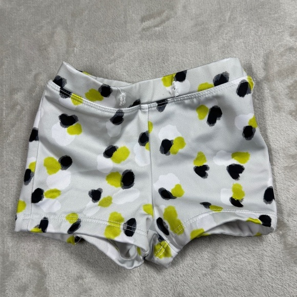 Kortni Jeane Light Grey Abstract Polka Dot Baby Boy Stretchy Swim Shorts 3-9 M - Picture 1 of 11